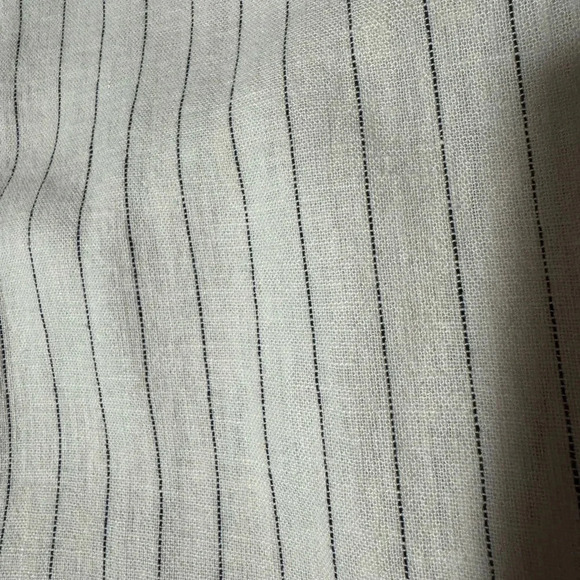 A NEW DAY linen blend wide leg pin striped pants ivory trousers womens size 4 - Picture 9 of 12